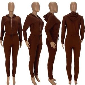 Brown women’s jogging suit